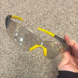 Yellow and Black Safety Glasses